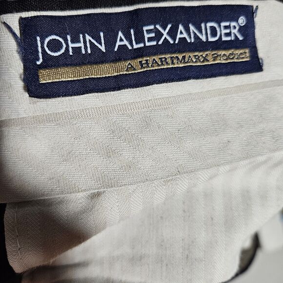 Vintage John Alexander Black‎ Pleated Dress Slacks - Picture 4 of 4